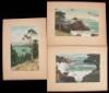 Three tinted color photographs of the coast of Monterey, California