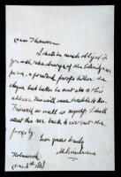 Autograph Letter Signed “A. Swinburne.”