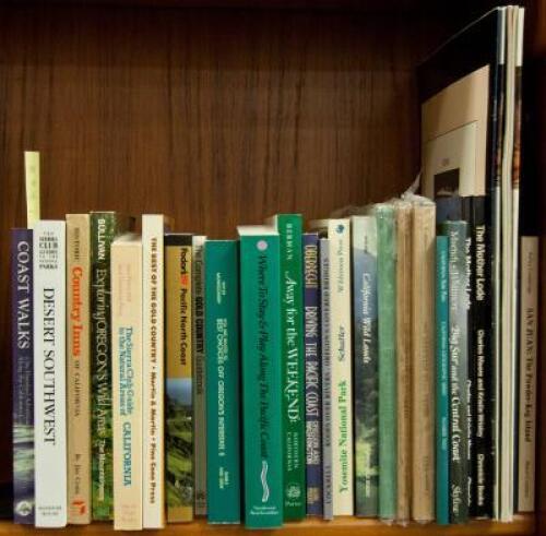 Shelf lot of California tour guides