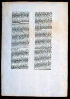 A Leaf from the Letters of St. Jerome first printed by Sixtus Reissinger, Rome c. 1466-1467