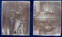 Two vintage albumen photographs of interior architectural details in Notre Dame Cathedral, Paris