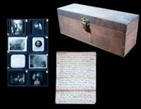 Collection of 30 magic lantern slides of spirit photographs, fairies and related images.