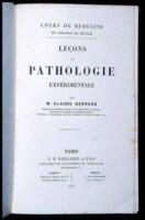 Le&ccedil;ons de pathologie exp&eacute;rimentale
