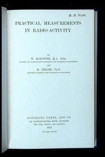 Practical Measurements in Radio-Activity