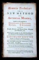 Memoria Technica: or, a New Method of Artificial Memory, Applied to and exemplified in Chronology, History, Geography, Astronomy. Also Jewish, Grecian and Roman Coins, Weights and Measures, &c.