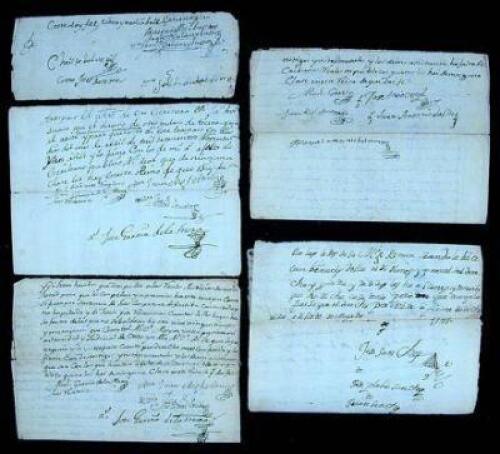 Lot of 5 Manuscript Documents