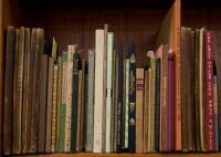 Shelf of miscellaneous fine press books