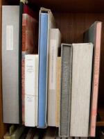 Shelf of miscellaneous fine press books