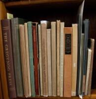 Shelf of miscellaneous fine press books