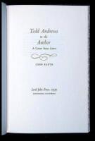 Todd Andrews to the Author: A Letter from Letters