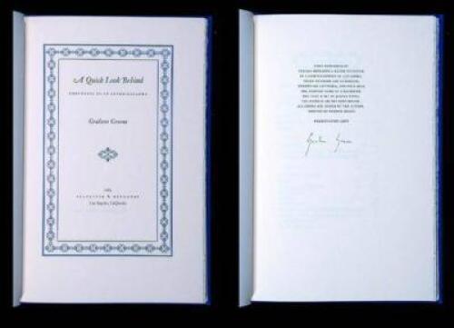 A Quick Look Behind: Footnotes to an Autobiography