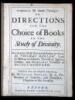 De Studio Theologiæ: or, Directions for the Choice of Books in the Study of Divinity