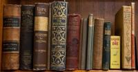 Shelf of miscellaneous literary works, including Mark Twain