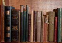 Shelf of literature and fine press