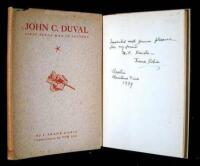 John C. Duval: First Texas Man of Letters. His Life and Some of His Unpublished Writings