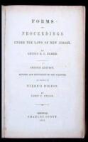 Forms of Proceedings Under the Laws of New Jersey...Revised and Conformed to the Statutes as Found in Nixon's Digest. By John T[hompson] Nixon