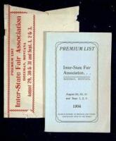 Premium List, Inter-State Fair Association, Bozeman, Montana