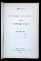 The Life of Esther de Berdt, Afterwards Esther Reed, of Pennsylvania