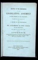 Minutes of the Proceedings of the Legislative Assembly of the Legislative Assembly of the District of San Francisco, from March 12th, 1849, to June 4, 1849, and a Record of the Proceedings of the Ayuntamiento or Town Council of San Franciso, from August 6