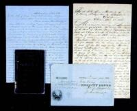 Two autograph letters written to the Stockton Odd Fellows Lodge, regarding miners who died in California