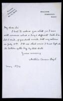 Autograph Letter Signed with rare full signature “Arthur Conan Doyle.”