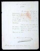 Manuscript Letter &ldquo;Maximilian."