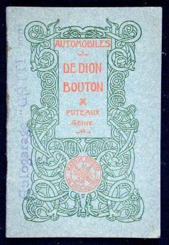 Voitures et Moteurs &agrave; p&eacute;trole de Dion-Bouton