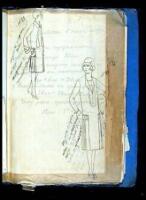 Original manuscript pattern book kept by a White Russian dressmaker in Shanghai