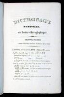 Dictionnaire Égyptien en Écriture Hiéroglyphique...publié d'aprés les Manuscrits Autographes, et sous oles auspices de M. Villemain Ministre de l'Instruction Publique, par M. Champollion Figeac