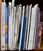 Shelf of travel materials, plus some California