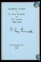 Salmon Score of F. Gray Griswold for Ten Seasons 1920-1929