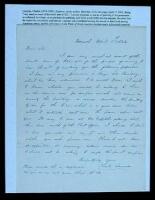 Autograph Letter Signed