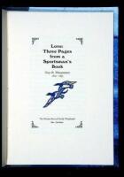 Love: Three Pages from a Sportsman's Book