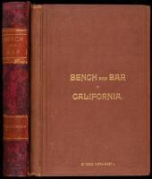 History of the Bench and Bar of California