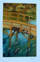 "Winnie the Pooh and Friends at the Bridge"