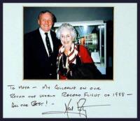 Informal color photograph of Neil Armstrong with Moya Lear