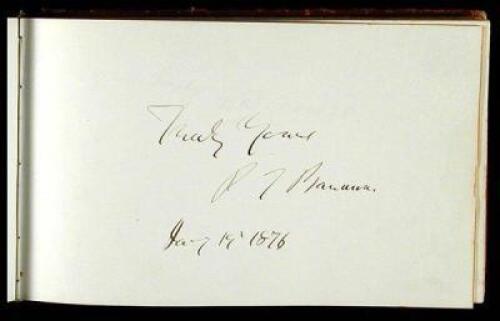 Signatures of several celebrities collected in a 5&rdquo; x 8&rdquo; autograph album.