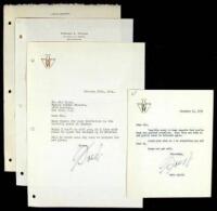 Group of four Typed Letters Signed to Ole Olsen.