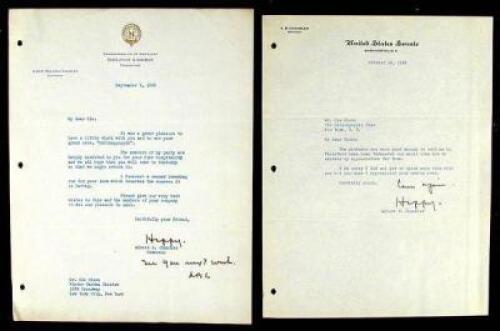 Two Typed Letters Signed to Ole Olsen
