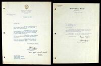 Two Typed Letters Signed to Ole Olsen