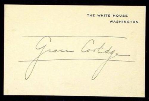 Attractive full signature on an imprinted White House card