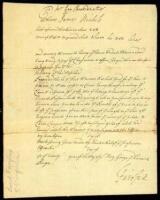 Manuscript land survey document, signed by Fairfax