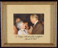 Color photograph of President Ford with Moya Lear