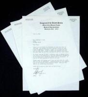 Three Typed Letters Signed as Congressman