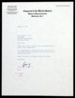 Typed Letter Signed as Congressman