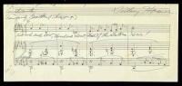 Autograph Musical Manuscript Signed