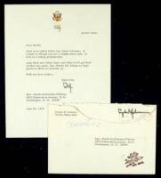 Typed Letter Signed with initials “LBJ.”