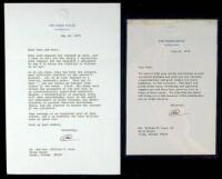 Two Typed Letters Signed as President