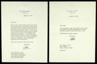 Two Typed Letters Signed as President