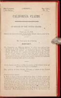 California Claims... the memorial of John Charles Frémont, praying for an investigation of the claims of citizens of California against the United Sates, for money and supplies furnished by them for the Use of the United States...